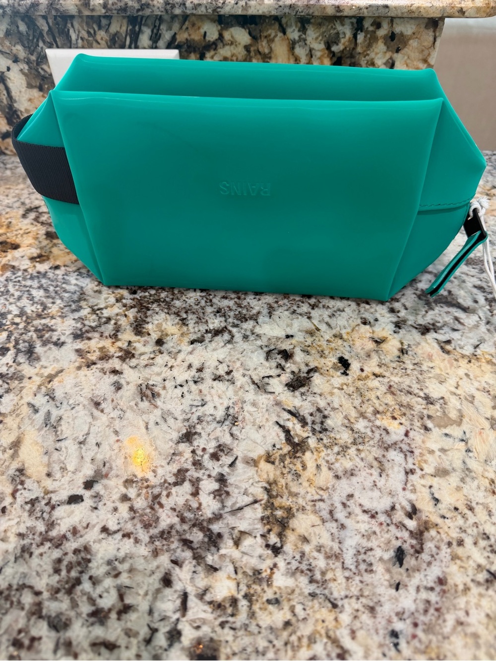 Rains Green Waterproof Cosmetic Pouch